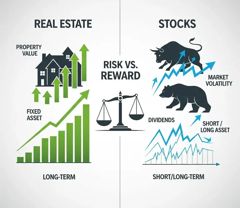 real estate vs stocks, what to choose